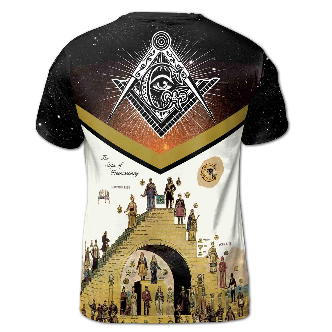 Masonic Shirt, Freemasonry The Structure Of Freemasonry 3D T-Shirt S-5XL