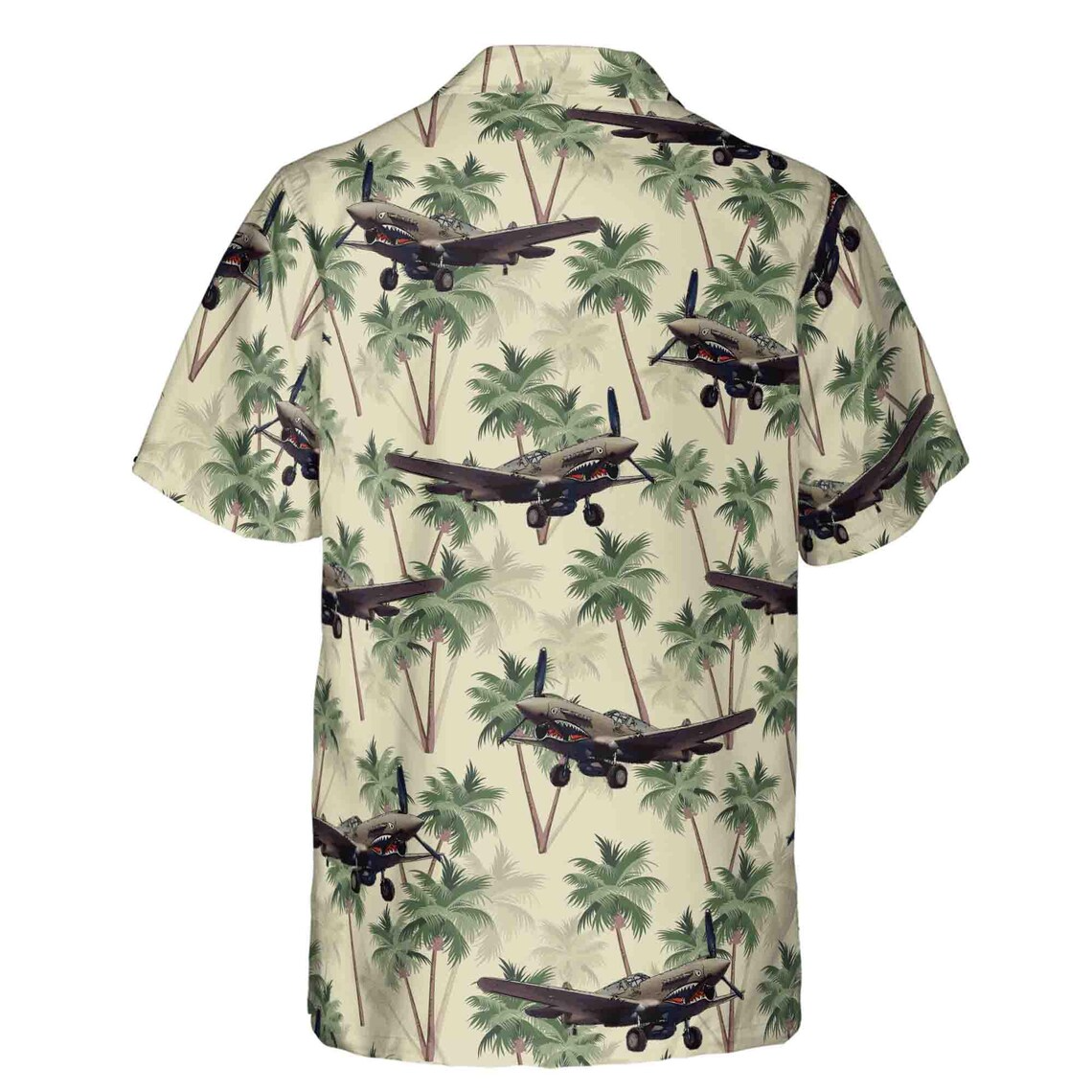Retro Airplane Hawaii Palm Tree Hawaiian Shirts (S-5XL)