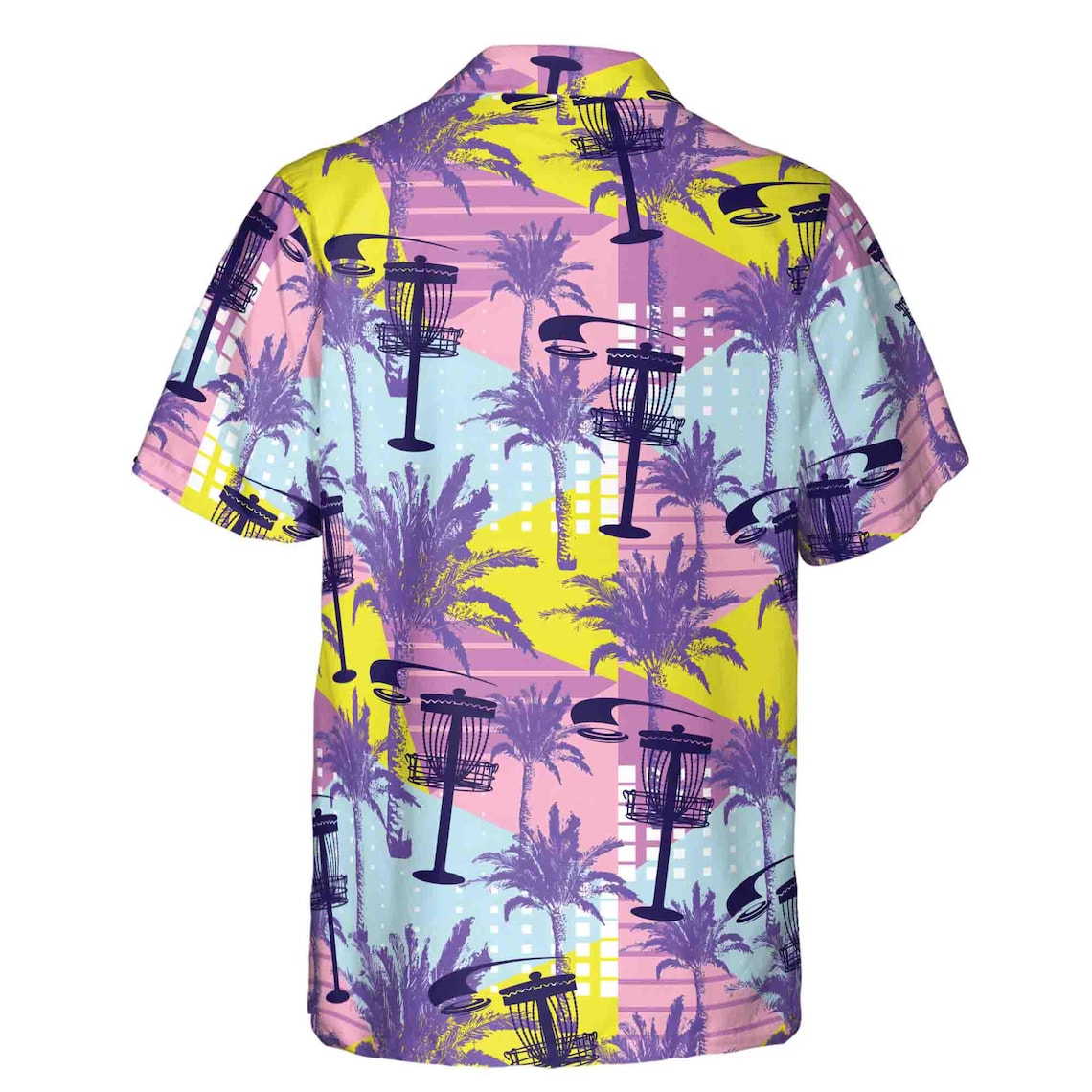 Alternate Pastel Color Palm Tree Disc Golf Hawaiian Shirts (S-5XL)