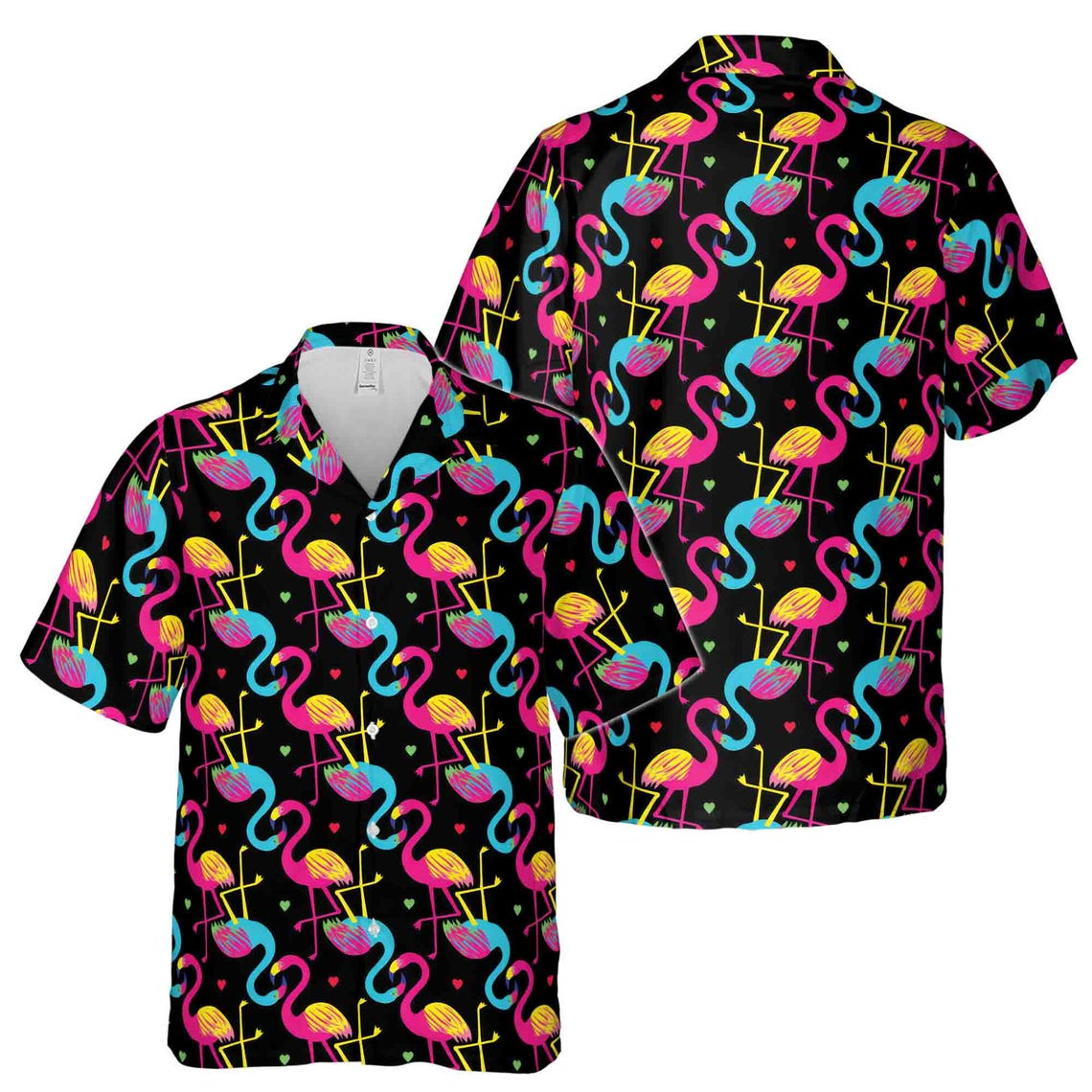 Funny Flamingo Hawaiian Shirt: Tropical Birdie Print Hawaiian Shirts (S-5XL)