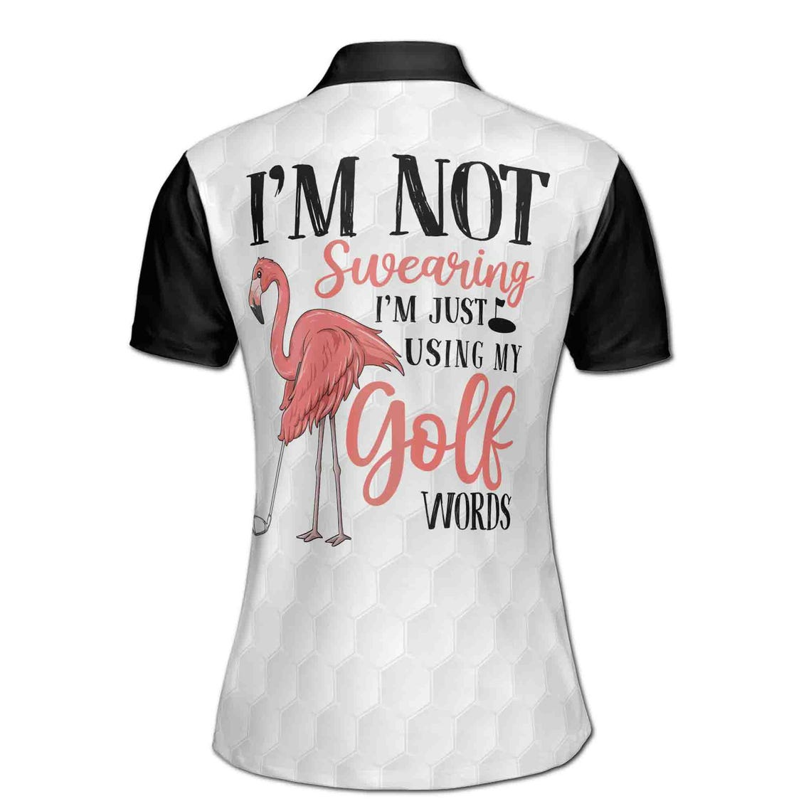 Custom Name I'm Not Swearing Flamingo Golf Women Polo Shirt (S-5XL)