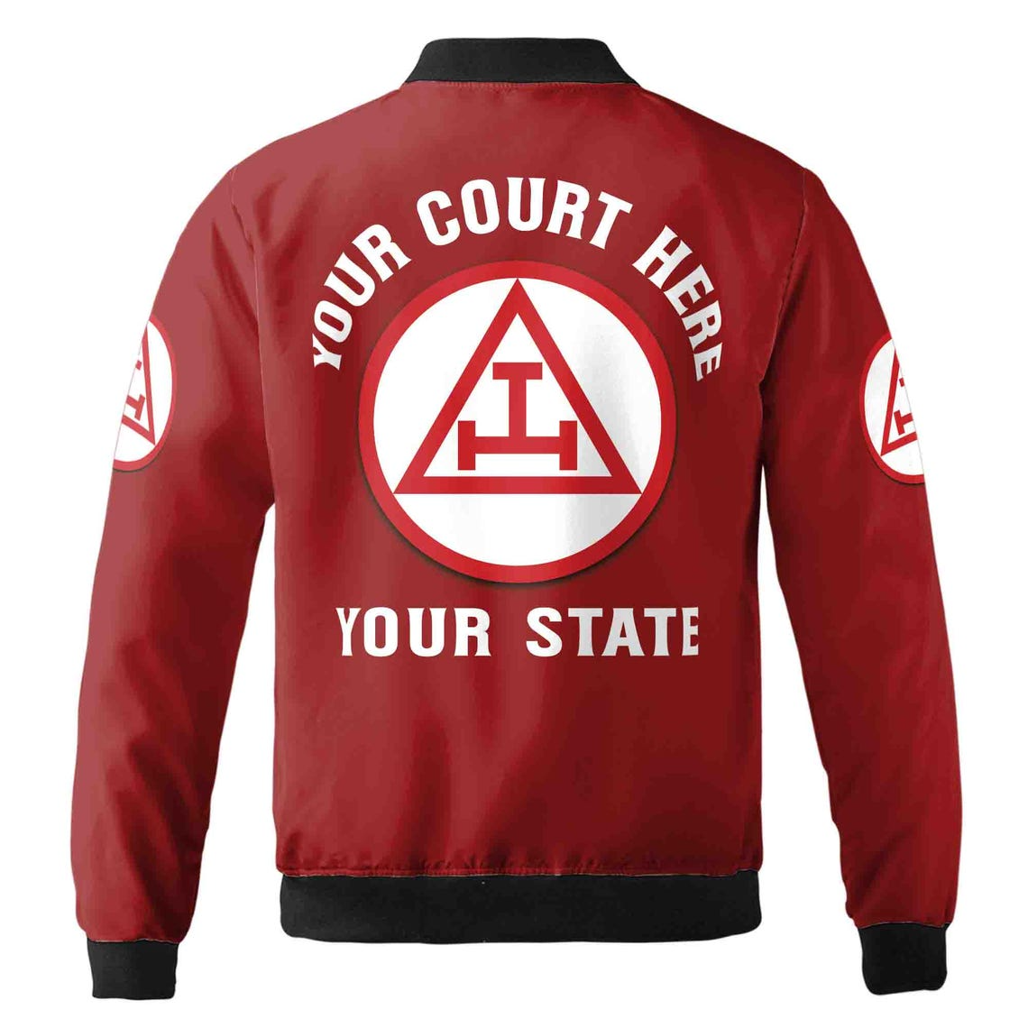 Custom Name Royal Arch Masonry York Rite Freemasonry Masonic Unisex Bomber Jacket (S-5XL)