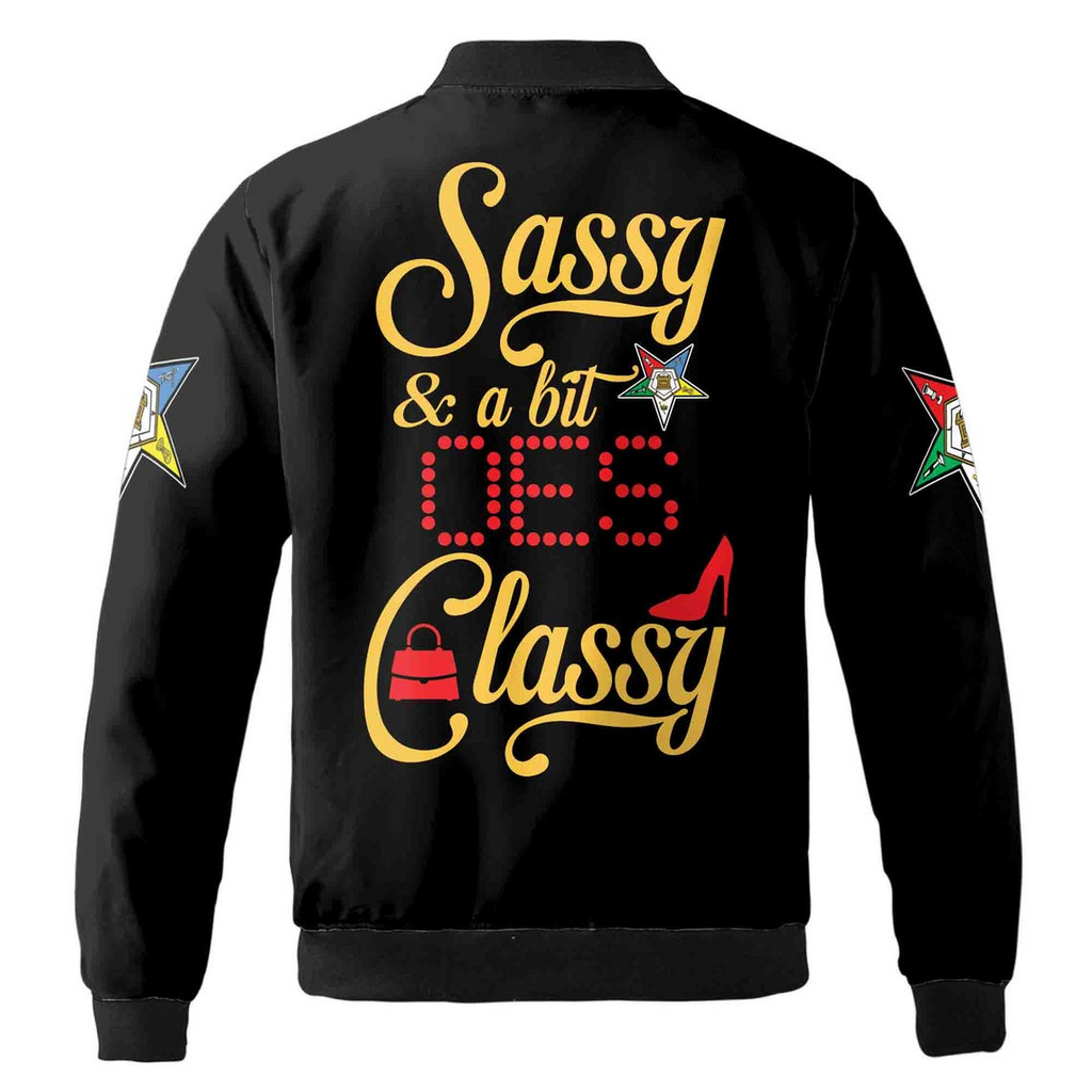 Custom Name Chapter Name OES Sassy and Classy Unisex Bomber Jacket (S-5XL)