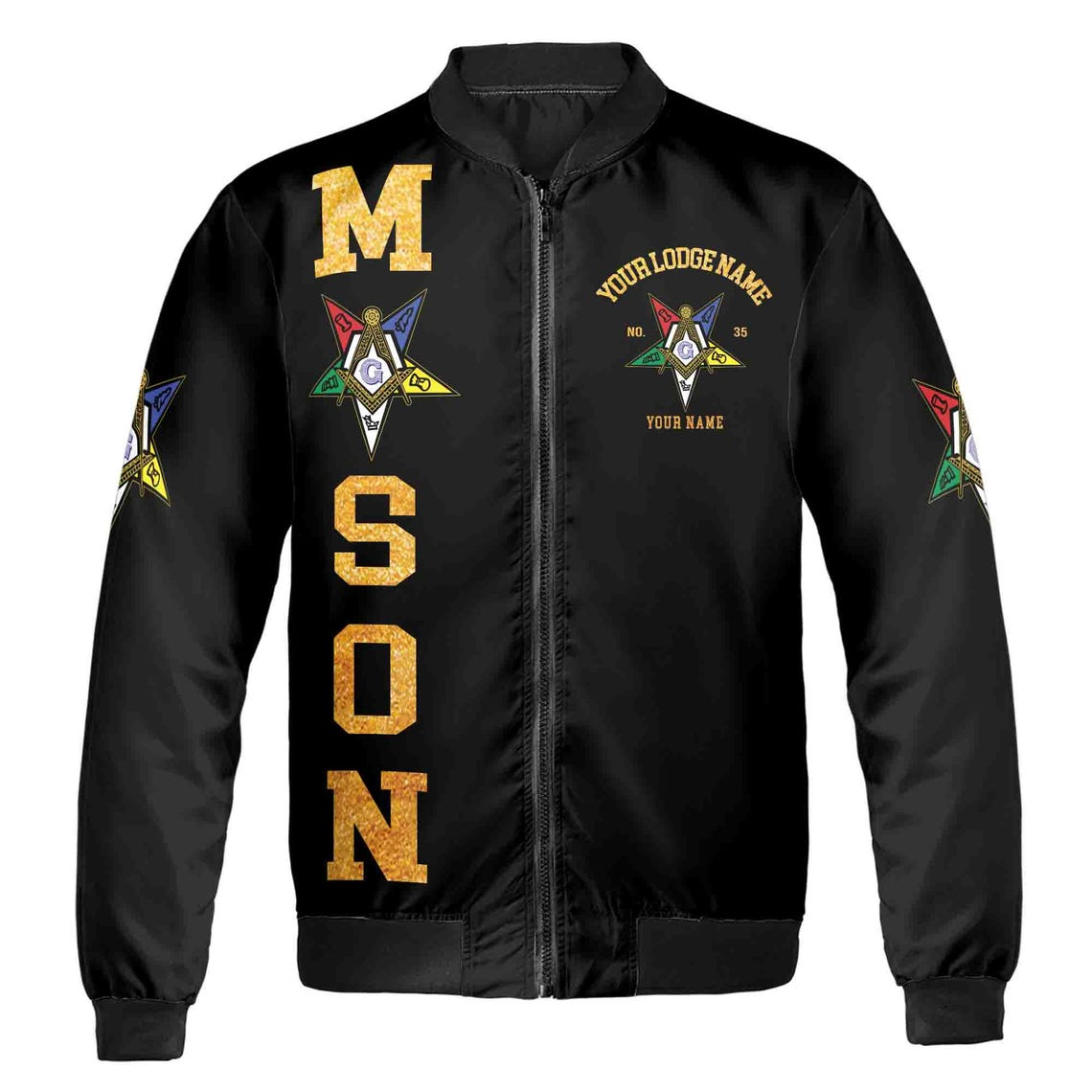 Order Of The Eastern Star OES Masonic Unisex Bomber Jacket (S-5XL)