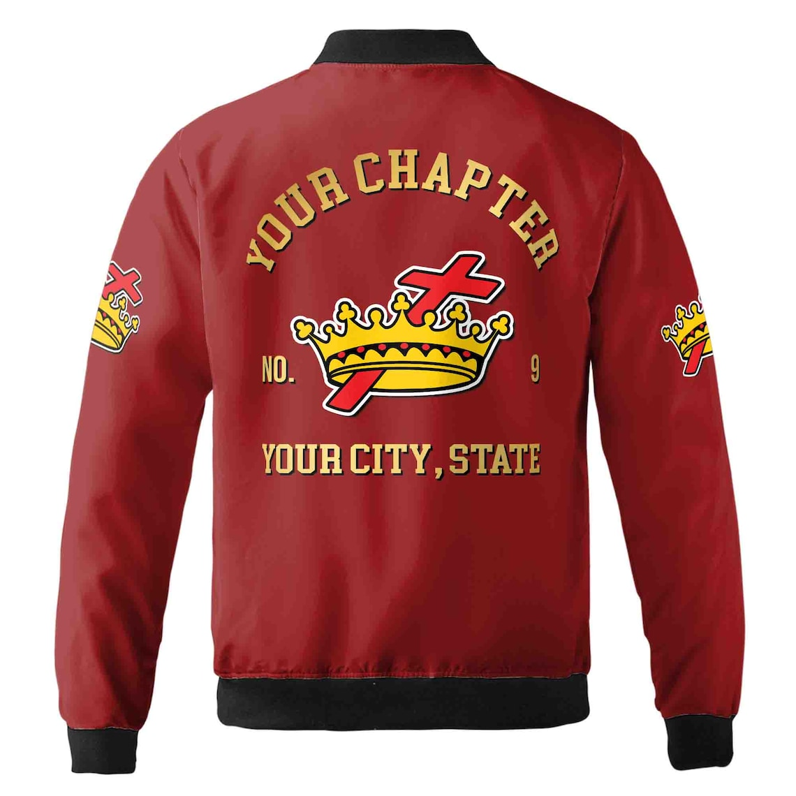 Customize Name Chapter Order of the Cyrene Crusaders Emblem Unisex Bomber Jacket (S-5XL)