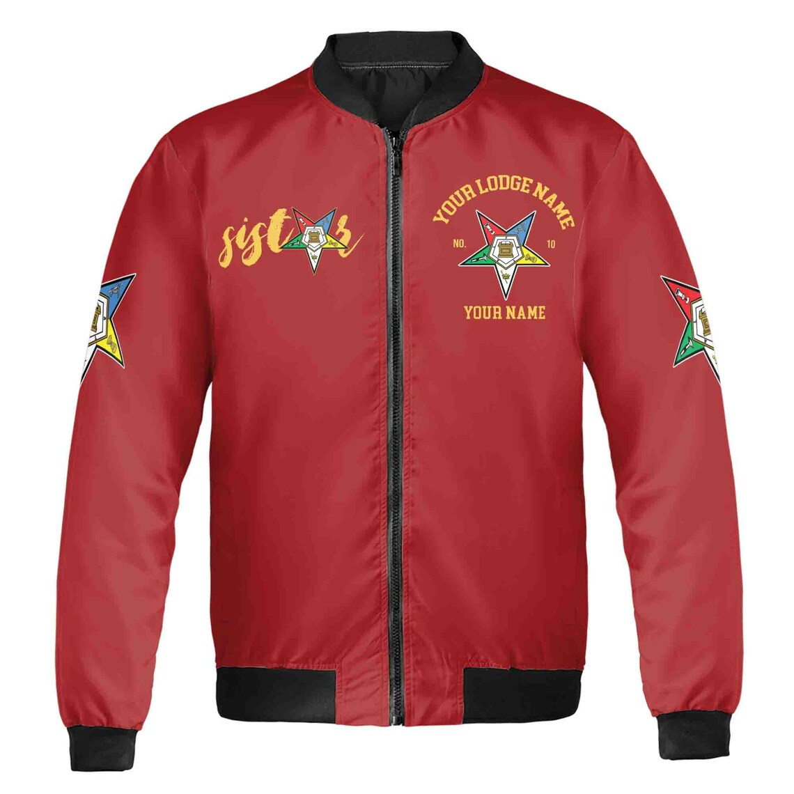 Custom Name Chapter Name OES Beautify Sistars Unisex Bomber Jacket (S-5XL)
