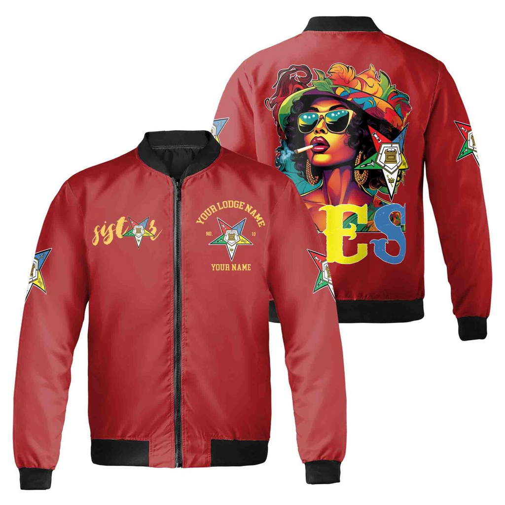 Custom Name Chapter Name OES Beautify Sistars Unisex Bomber Jacket (S-5XL)