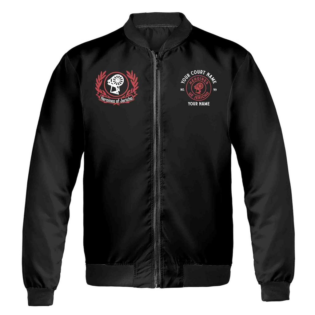 Personalized HOJ Lady Heroines of Jericho Freemason Bomber Jacket (S-5XL)