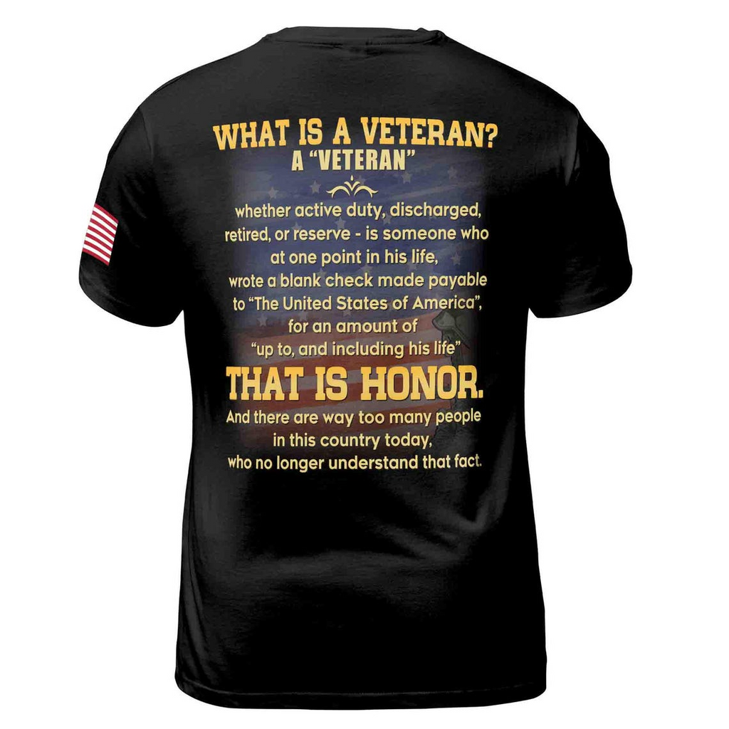 Patriotic Veteran T-Shirt: Honor American Veterans 3D (S-5XL)