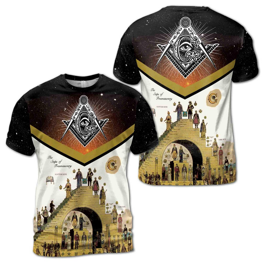 Masonic Shirt, Freemasonry The Structure Of Freemasonry 3D T-Shirt S-5XL