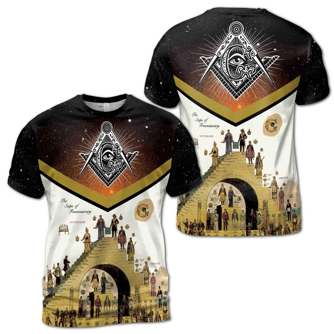 Masonic Shirt, Freemasonry The Structure Of Freemasonry 3D T-Shirt S-5XL