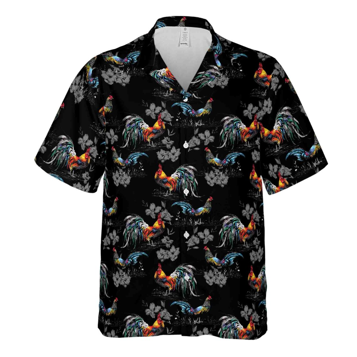 Rooster Chicken Flowers Lover Retro Vintage Hawaiian Shirts (S-5XL)