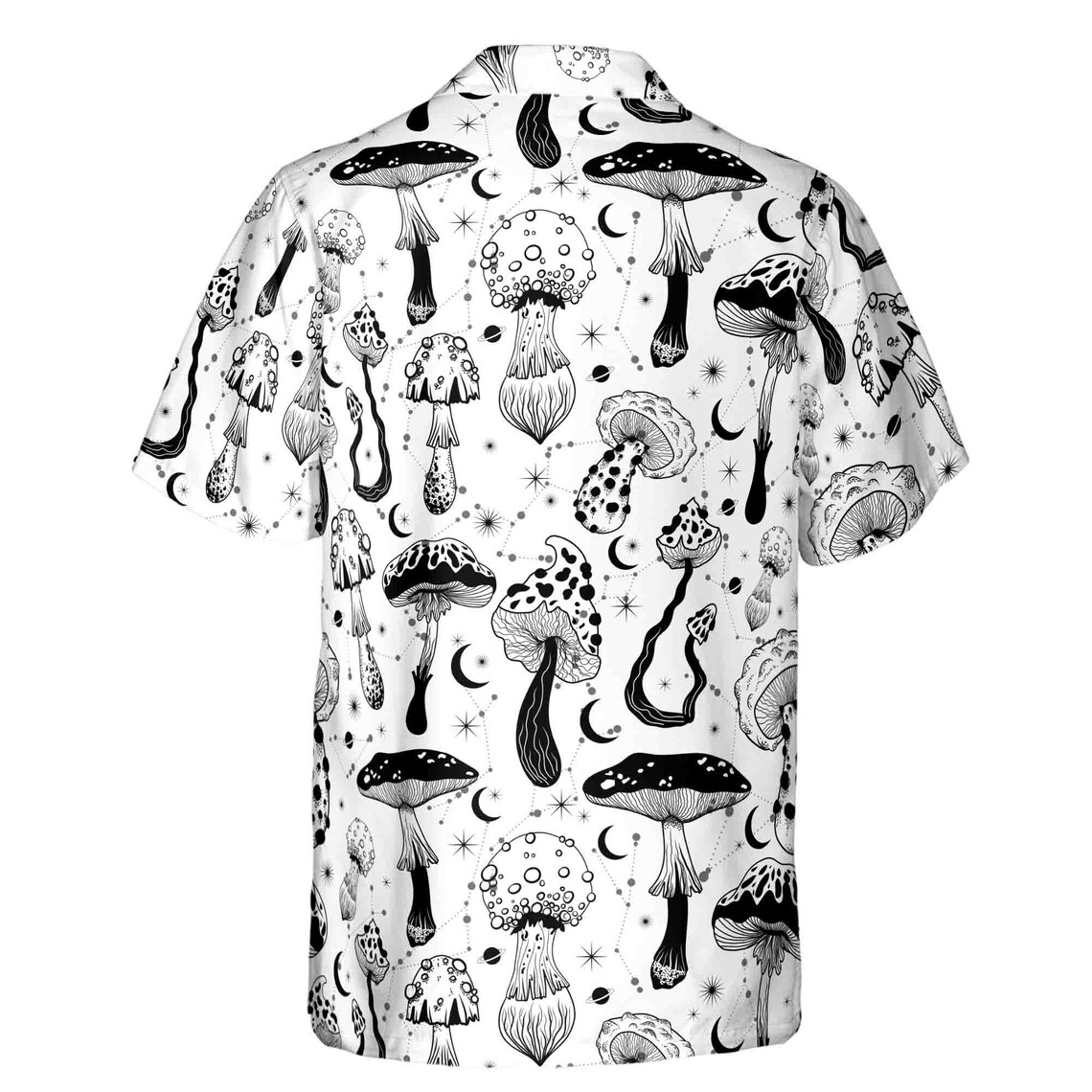 Black And White Casual Mushroom Hawaiian Shirts (S-5XL)