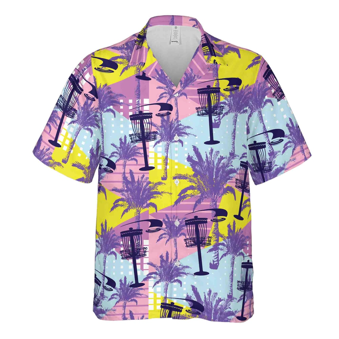Alternate Pastel Color Palm Tree Disc Golf Hawaiian Shirts (S-5XL)