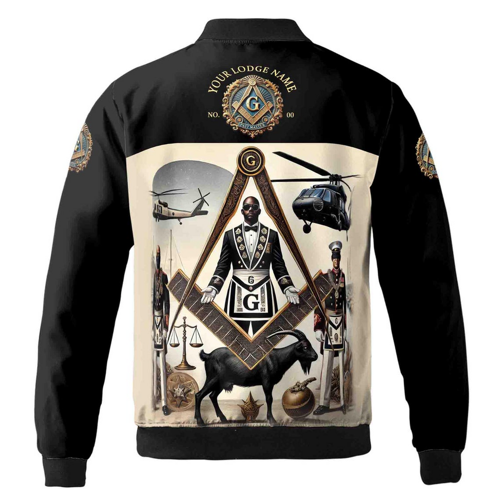 Customize Lodge Name, Name Proud To Be A Mason Past Master Bomber Jacket (S-5XL)