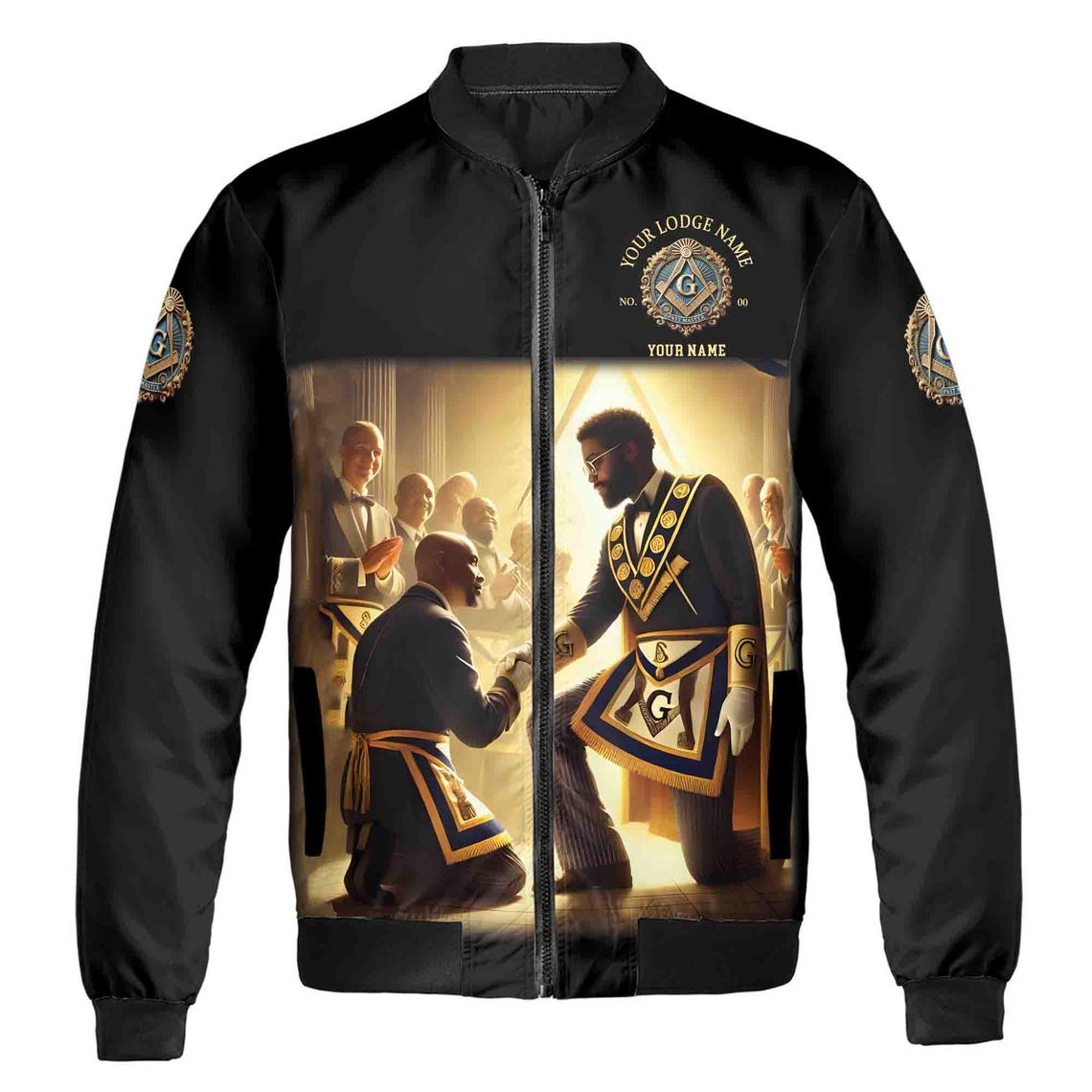 Customize Lodge Name, Name Proud To Be A Mason Past Master Bomber Jacket (S-5XL)