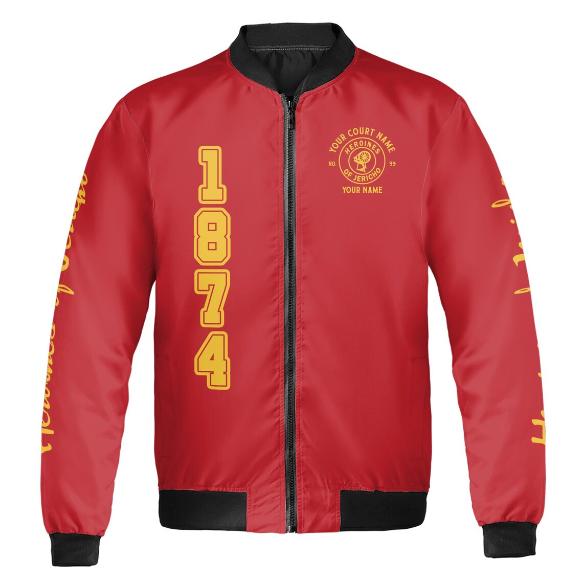 Custom Name Heroines Of Jericho 1874 HOJ Bomber Jacket (S-5XL)
