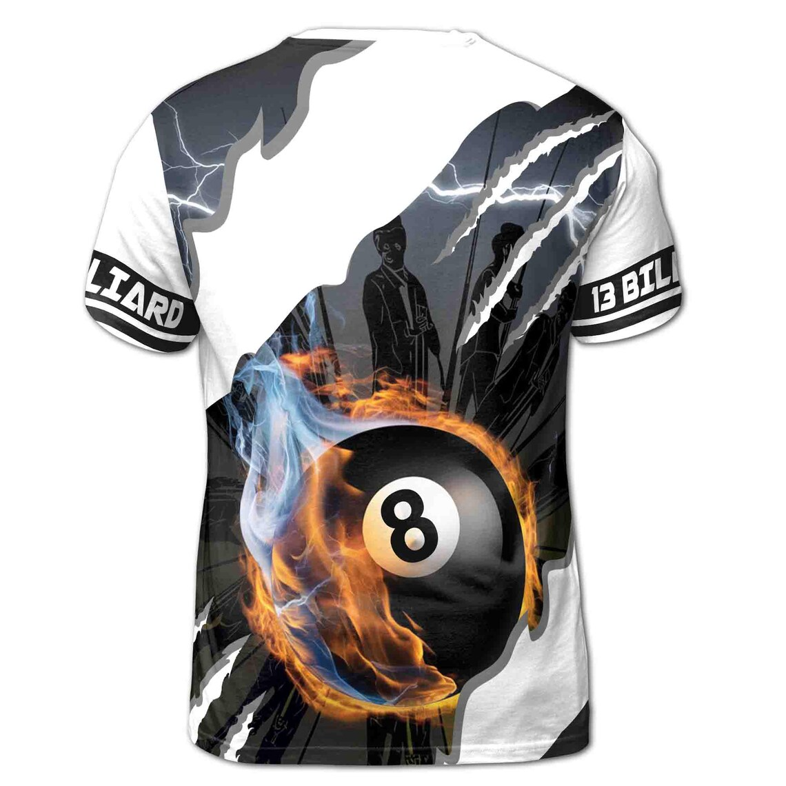 Customized Team Name Billiards 8 Balls 3D T-Shirt S-5XL