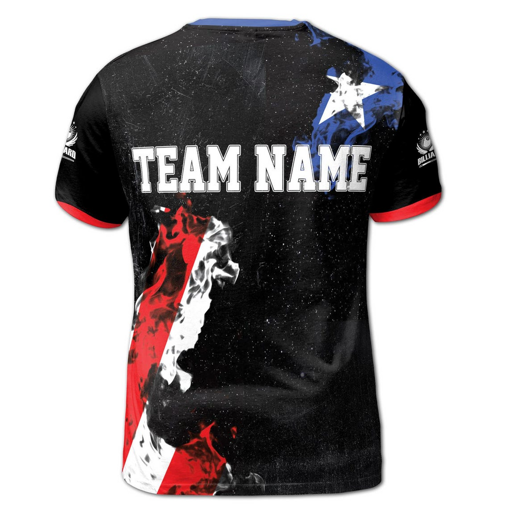 Custom Name Billiard with 8 Ball America Texas Flag Men's 3D T-Shirt S-5XL