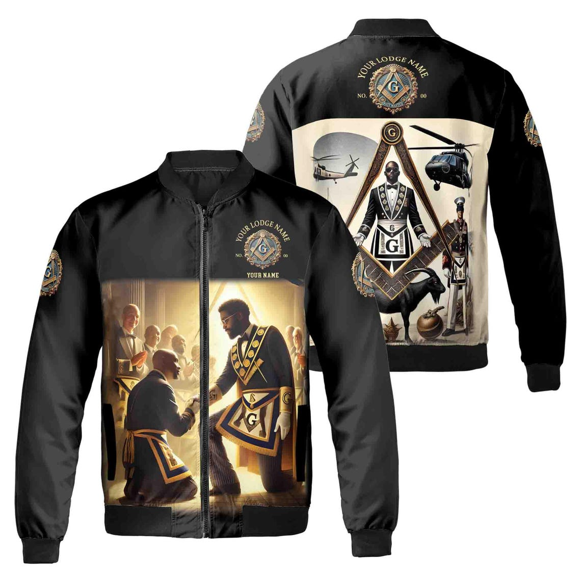 Customize Lodge Name, Name Proud To Be A Mason Past Master Bomber Jacket (S-5XL)