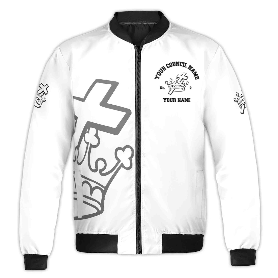 Customize Name Freemasonry Lady Knights Templar Freemasonry Bomber Jacket (S-5XL)