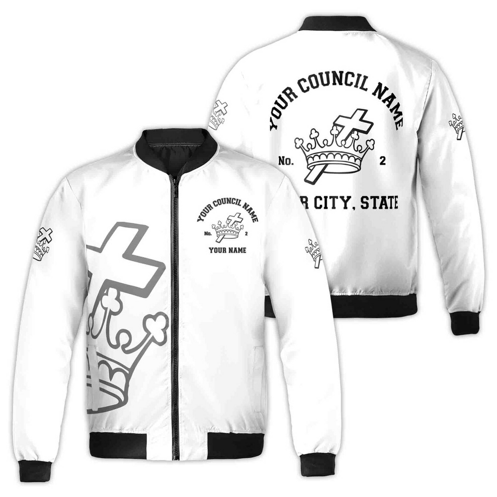 Customize Name Freemasonry Lady Knights Templar Freemasonry Bomber Jacket (S-5XL)