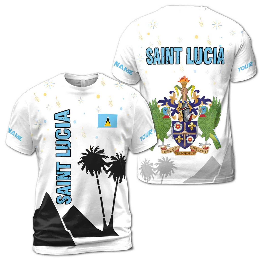 Customized Name Happy Nation Day Saint Luca Men's 3D T-shirt S-5XL