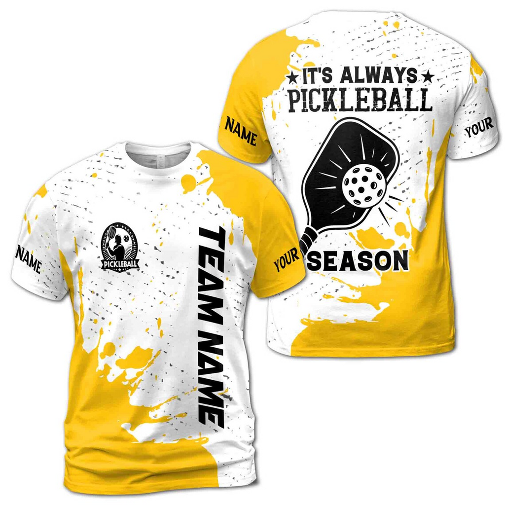 Personalized Name Team Always Pickleball Season Men's 3D T-shirt S-5XL