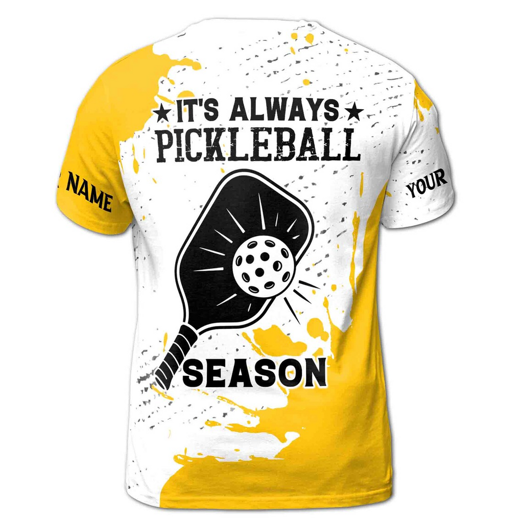 Personalized Name Team Always Pickleball Season Men's 3D T-shirt S-5XL