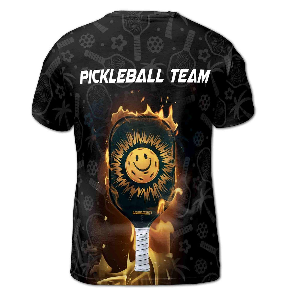 Customized Name Team Funny Pickleball Paddle Pattern 3D T-Shirt S-5XL