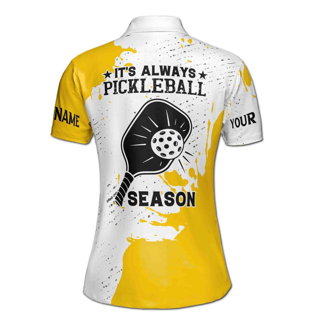 Personalized Name Team Always Pickleball Season Women's Polo Shirt (S-5XL)
