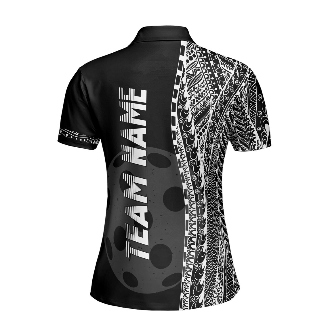 Personalized Name Viking Tribal Art Pickleball Team Women's Polo Shirt (S-5XL)