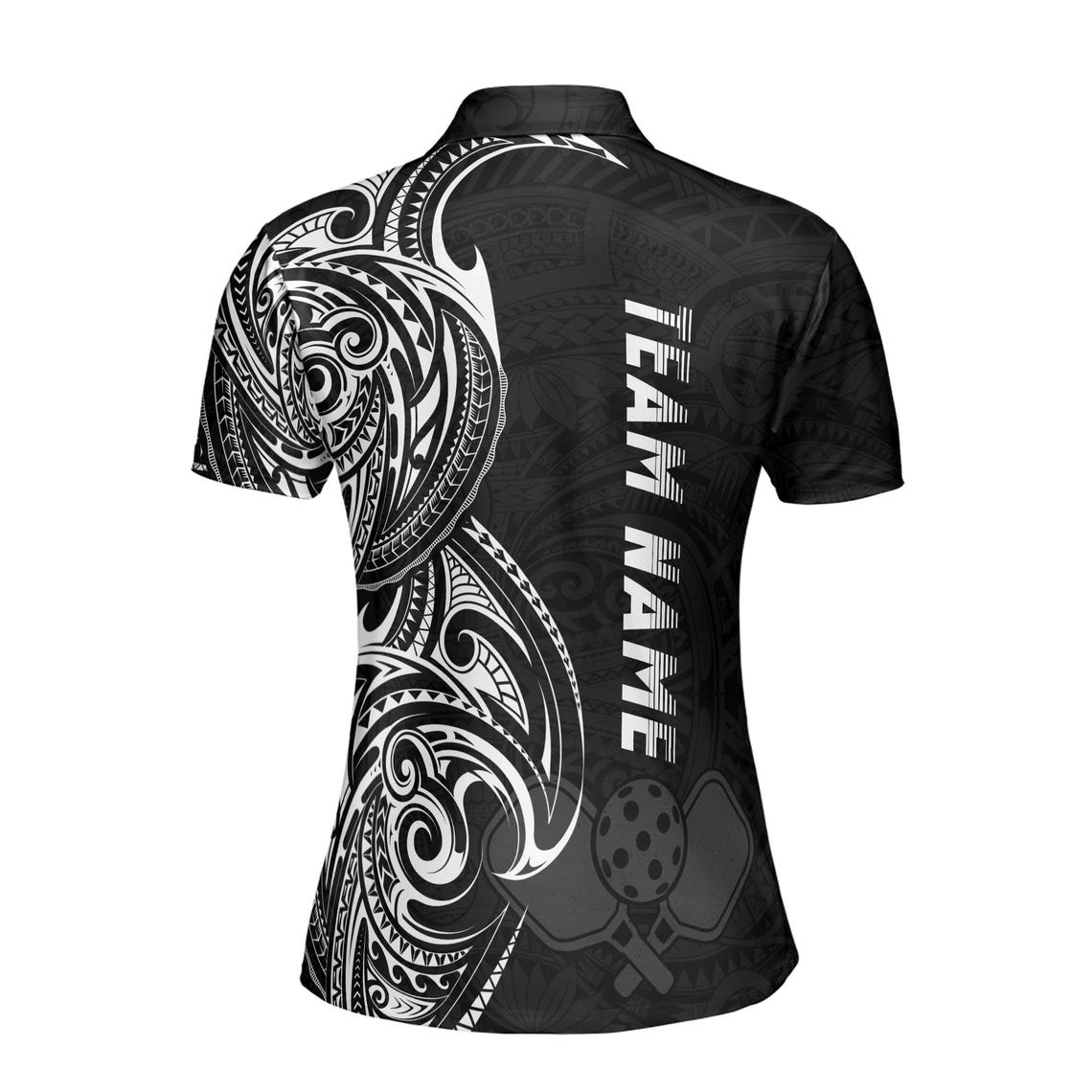Customized Name Viking Ancient Tribal Pattern Pickleball Women's Polo Shirt (S-5XL)