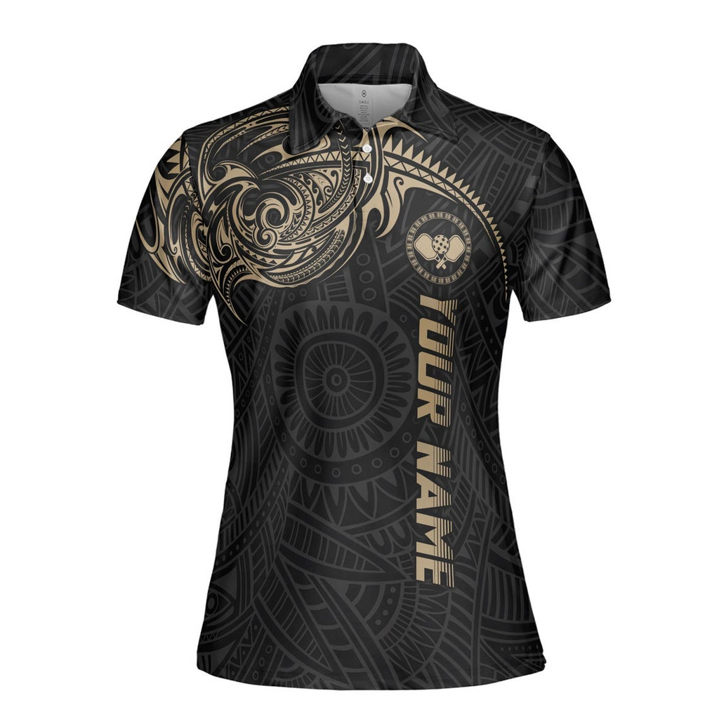 Customized Player Viking Tribal Pattern Team Pickleball Women's Polo Shirt (S-5XL)