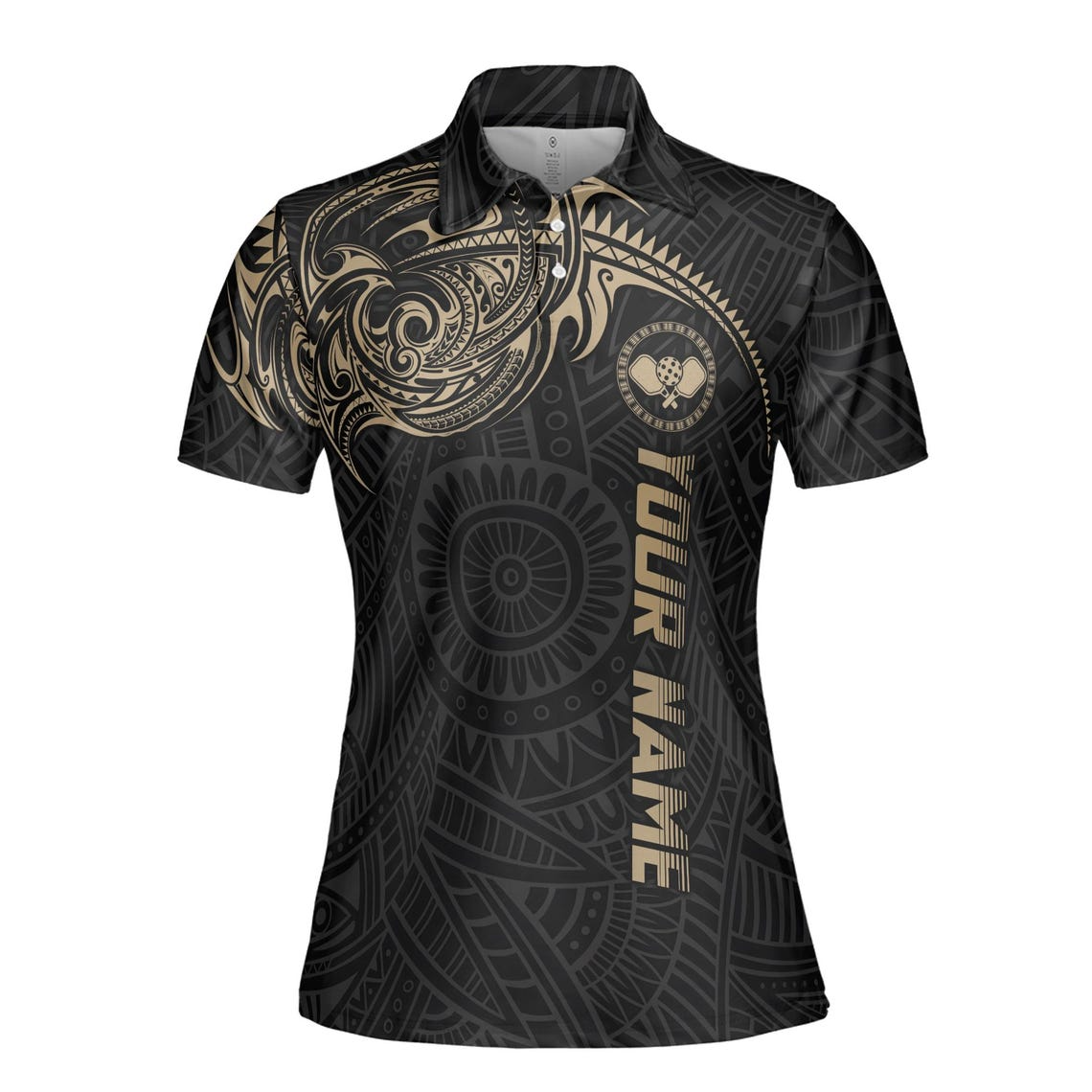 Customized Player Viking Tribal Pattern Team Pickleball Women's Polo Shirt (S-5XL)