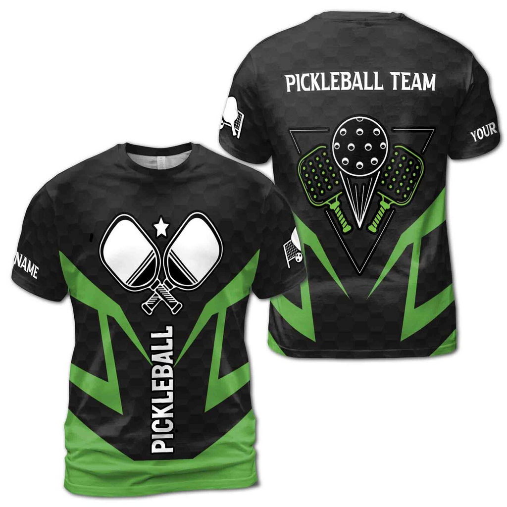 Customized Name Pickleball Team Men's 3D T-Shirt S-5XL
