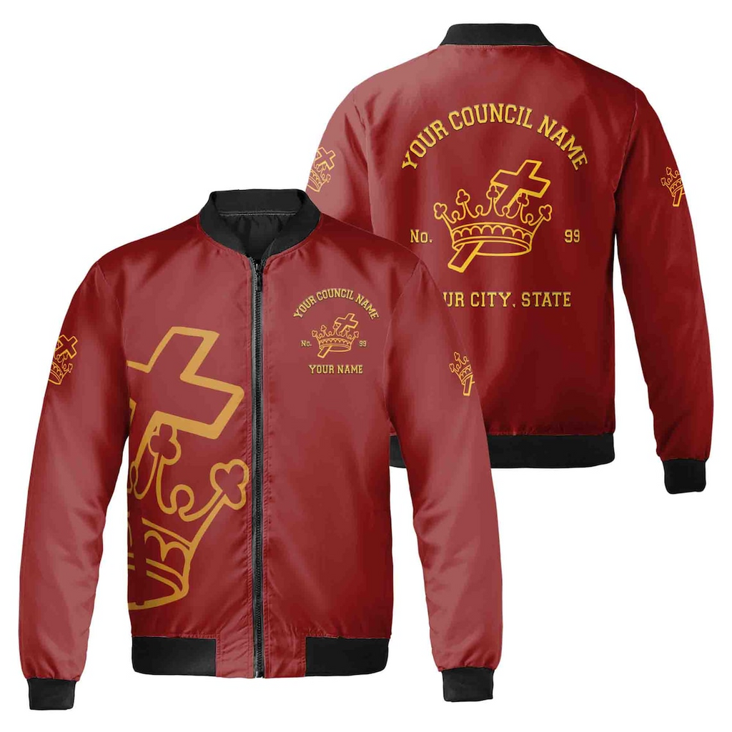Customize Name Freemasonry Lady Knights Templar Freemasonry Bomber Jacket (S-5XL)