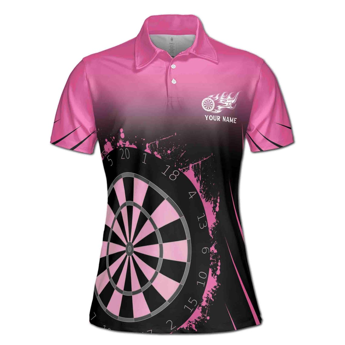 Customized Teal Blue Darts Team Women's Polo Shirt (S-5XL)