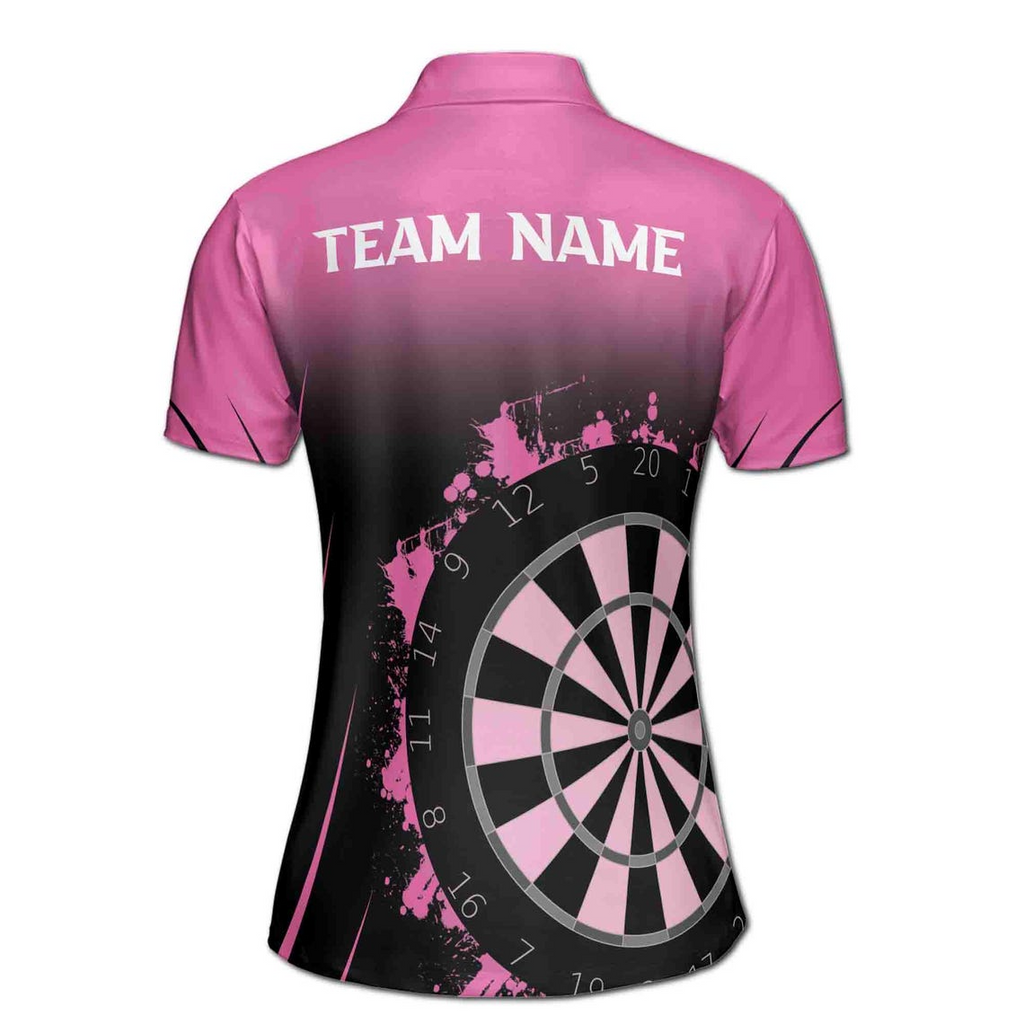 Customized Teal Blue Darts Team Women's Polo Shirt (S-5XL)