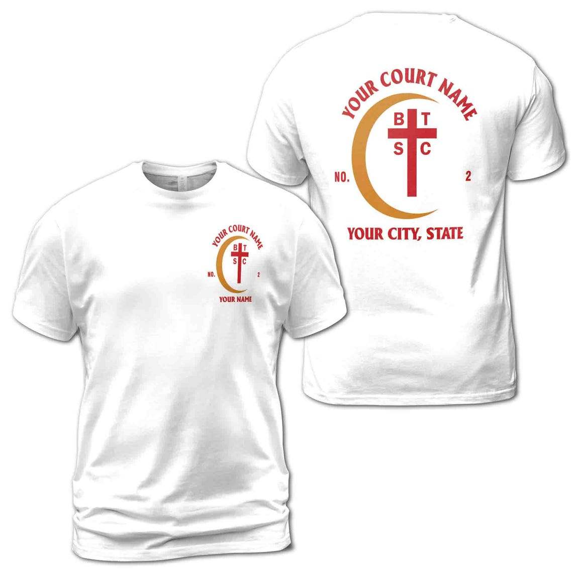 Personalized Council of Crusaders Masonic Unisex 3D T-shirt S-5XL