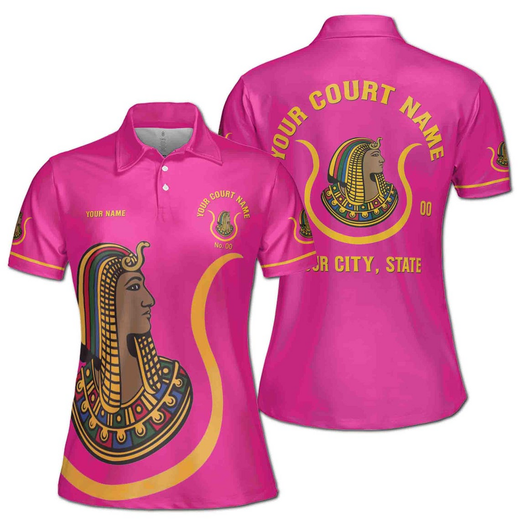 Custom Name Court DOI Daughter of Isis Multicolor Women's Polo Shirt (S-5XL)