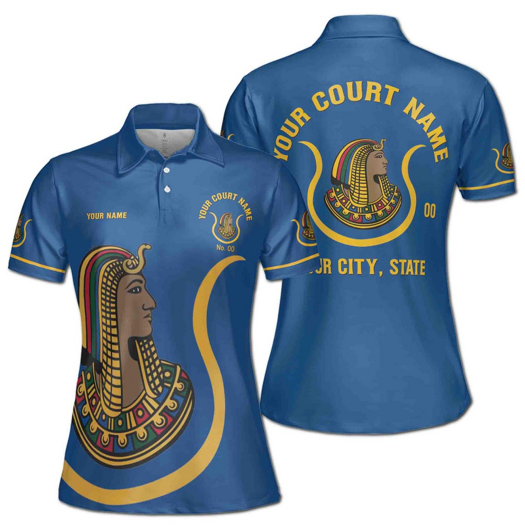 Custom Name Court DOI Daughter of Isis Multicolor Women's Polo Shirt (S-5XL)