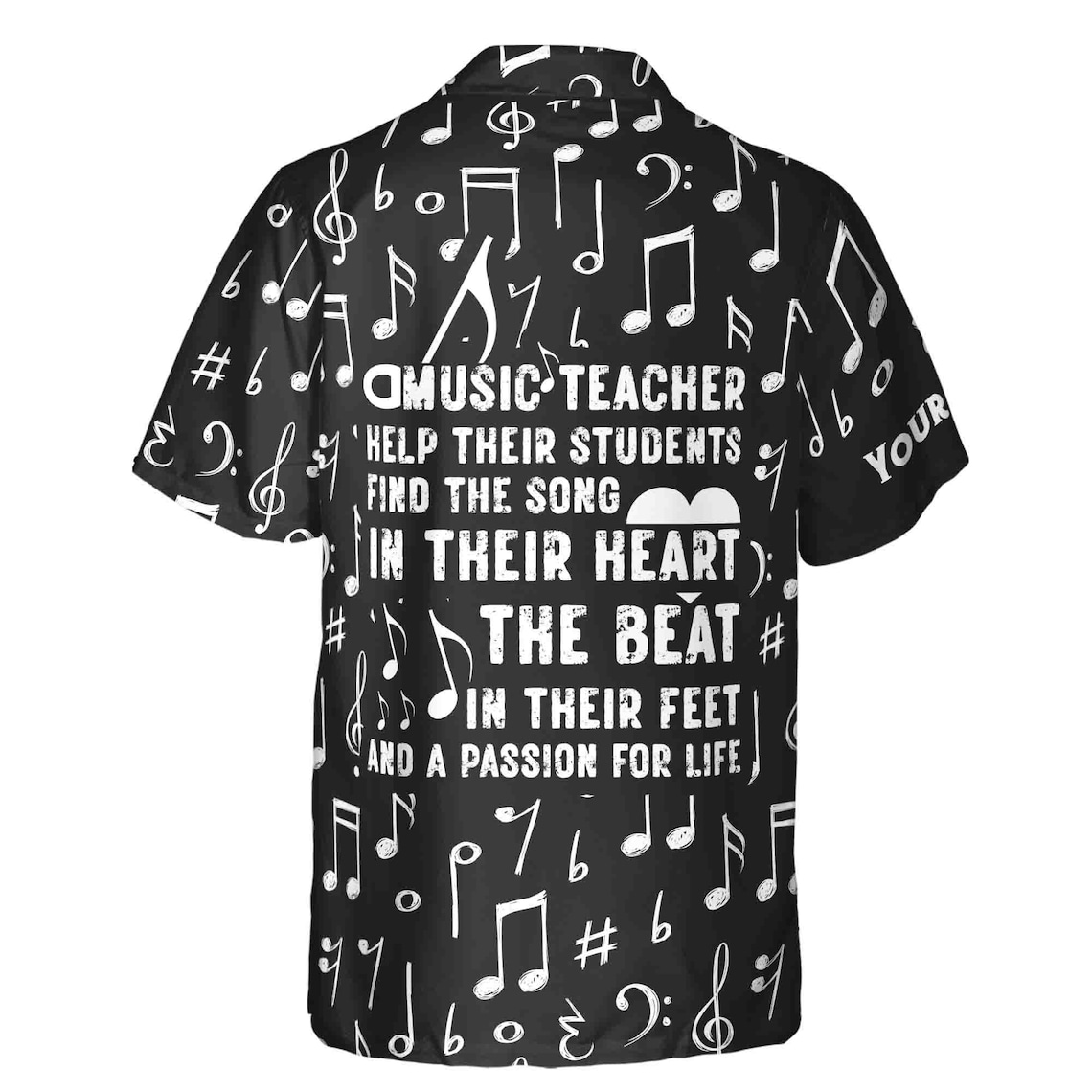 Custom Music Notes Hawaiian Shirts, Teacher Gift