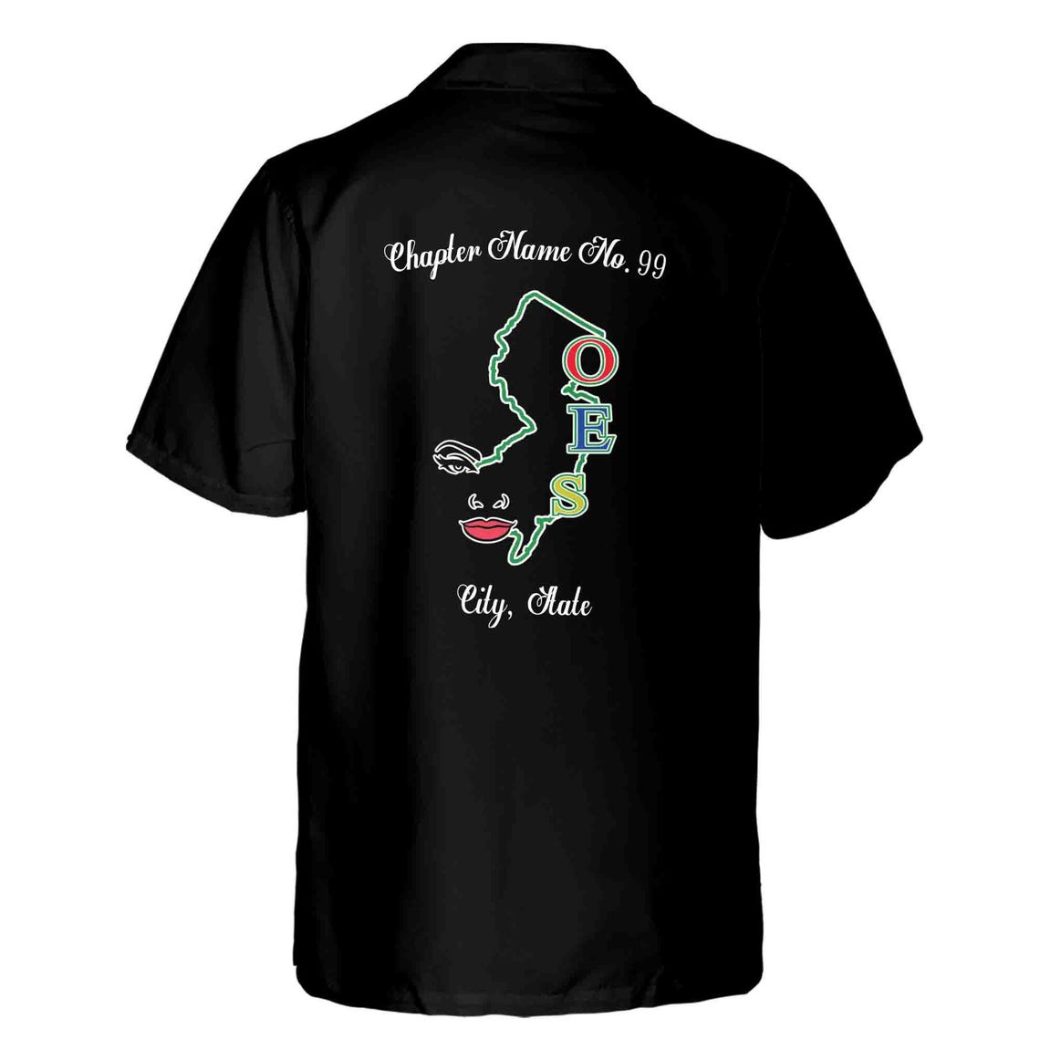 Customized OES Order of the Eastern Star With State Map Line Hawaiian Shirt (S-5XL)