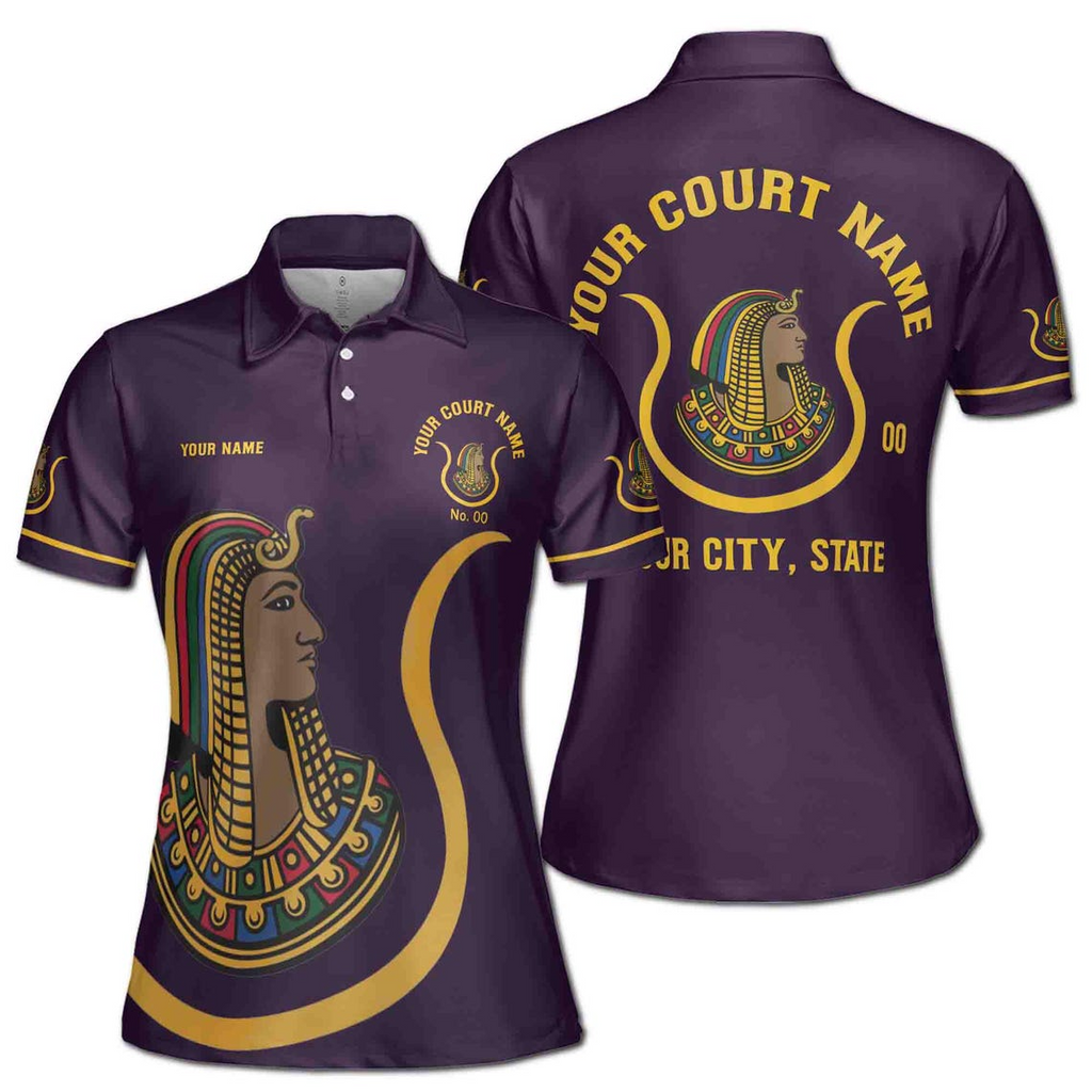 Custom Name Court DOI Daughter of Isis Multicolor Women's Polo Shirt (S-5XL)