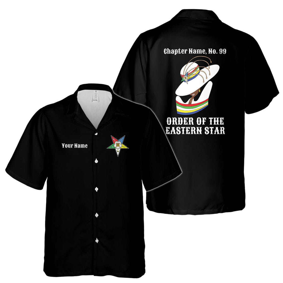 Personalized Order of The Eastern Star OES Custom Hawaiian Shirts (S-5XL)