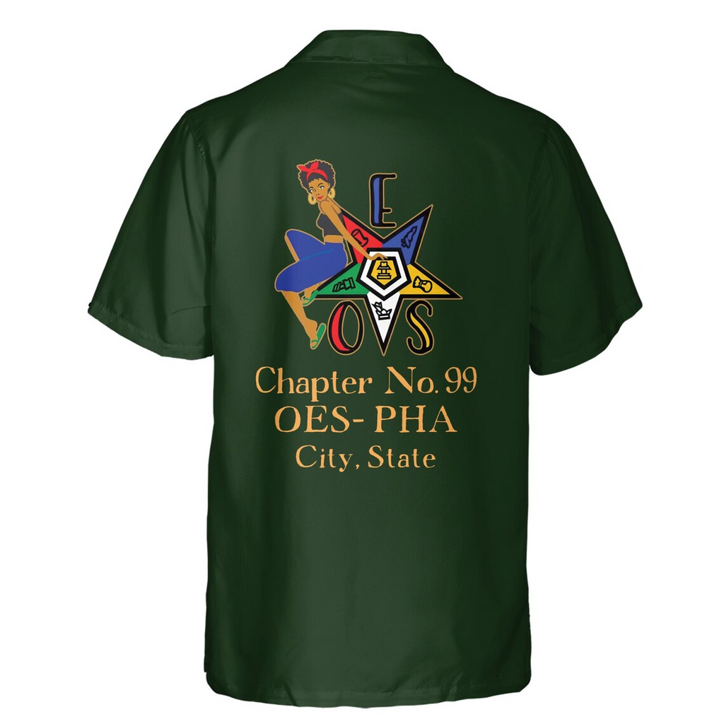 Custom Your Chapter OES Order of The Eastern Star Sistar Hawaiian Shirts (S-5XL)