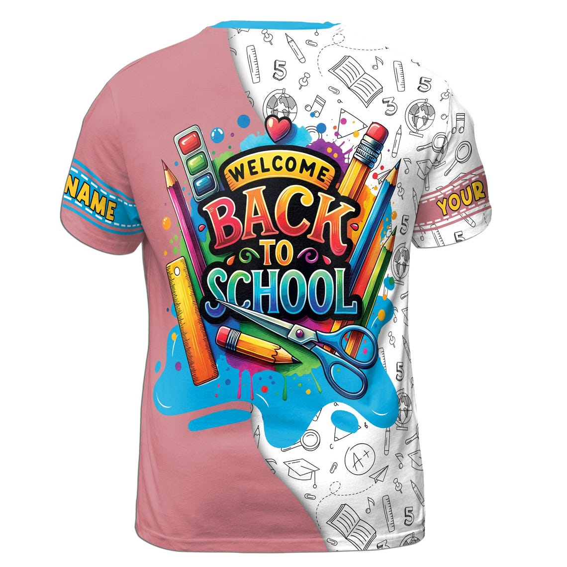 Personalized Back to School T-Shirt: Cartoon Student 3D Design (S-5XL)