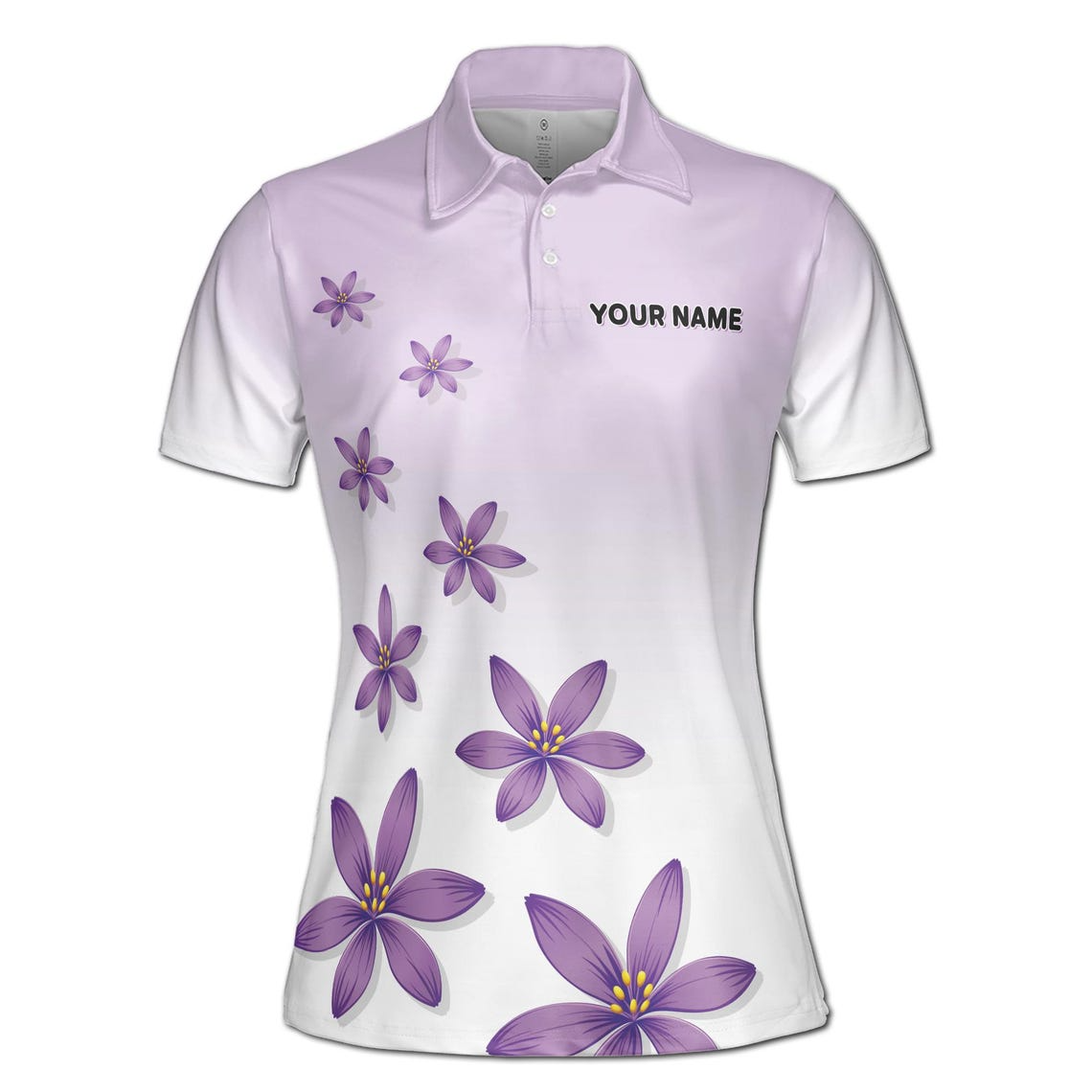 Custom Name Best Mom Ever Polo Shirt, Floral Pattern, Women's Athletic Wear