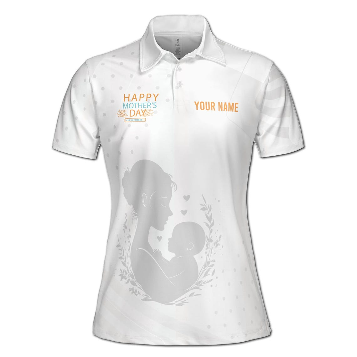 Customizable Mother & Baby Polo Shirt: Personalized Women's Athletic Wear